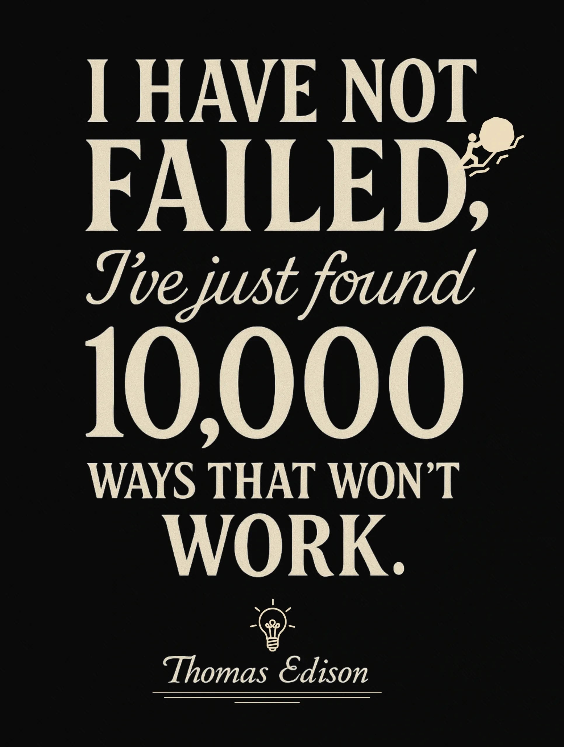 thomas edison quote 10000 ways no failure motivation tee vedawear D scaled