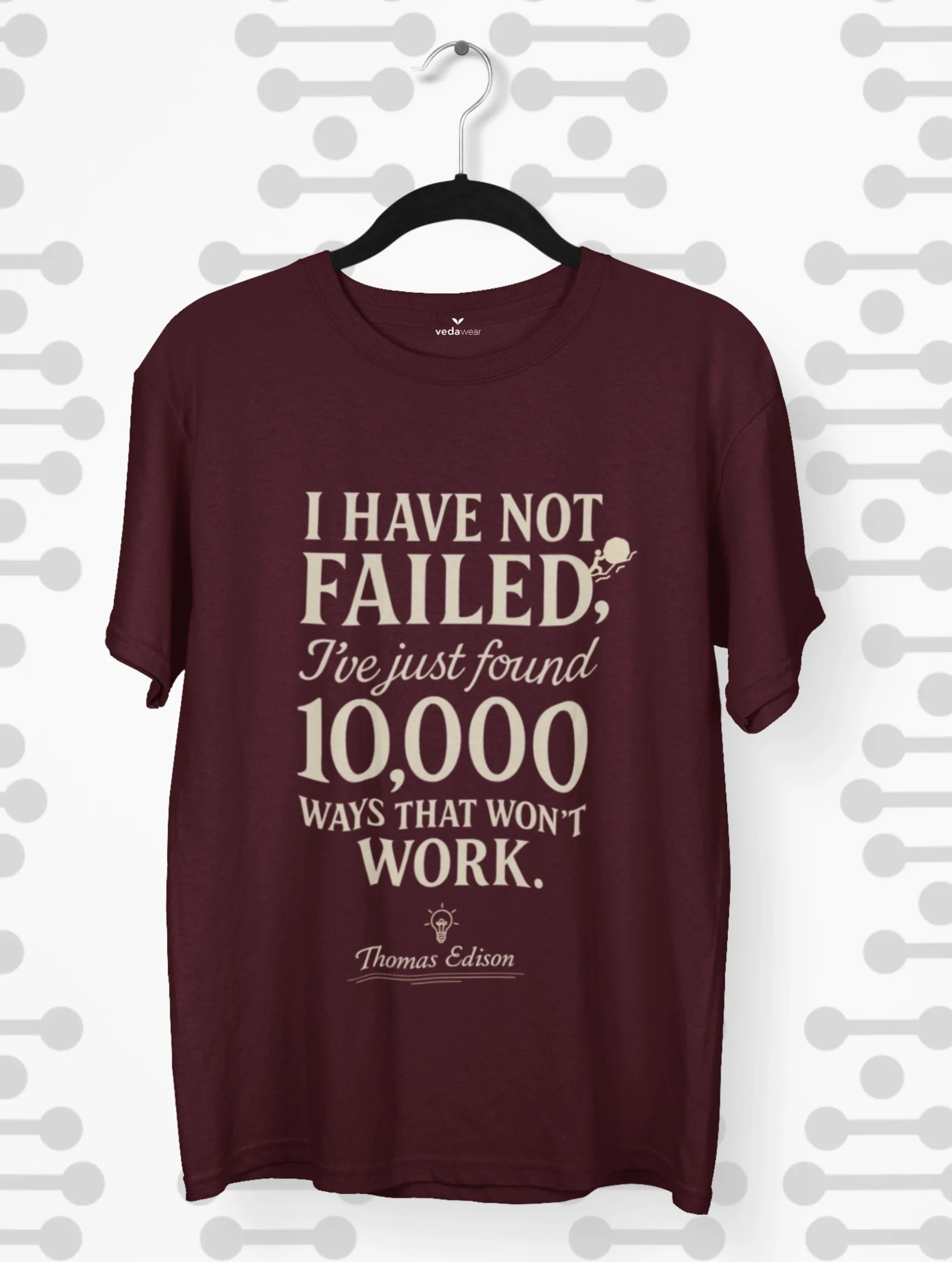 thomas edison quote 10000 ways no failure motivation tee vedawear M scaled