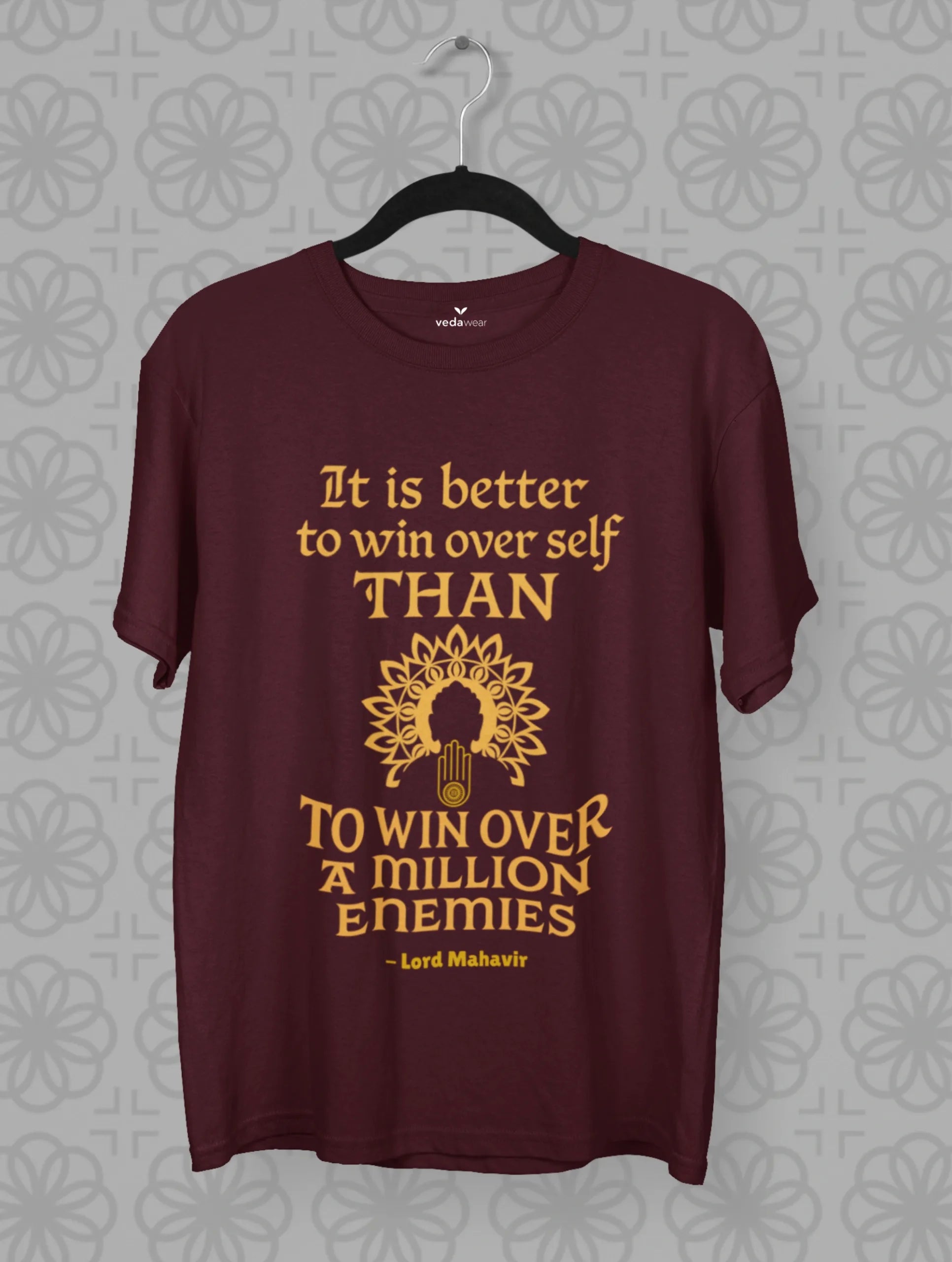 win over self lord mahavir quote spiritual tee vedawear M scaled