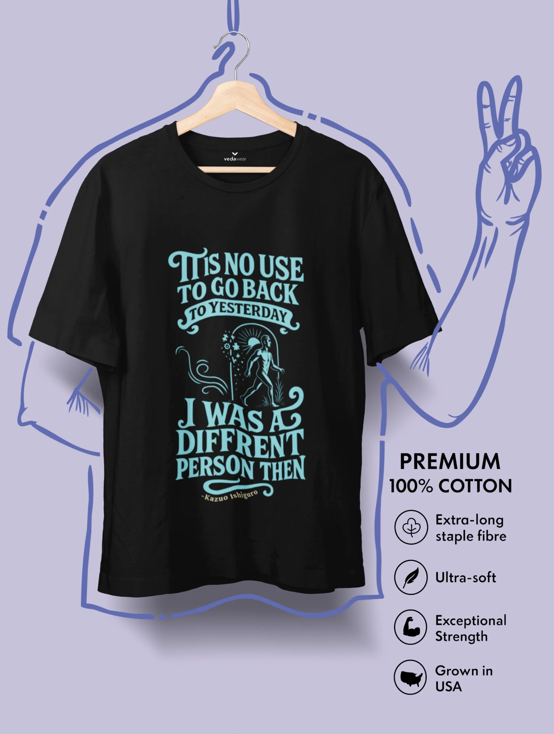 yesterday different person kazuo ishiguro quote premium tee vedawear scaled