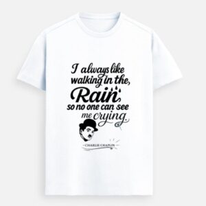 “Rain & Tears” – Charlie Chaplin-Inspired Premium Tee