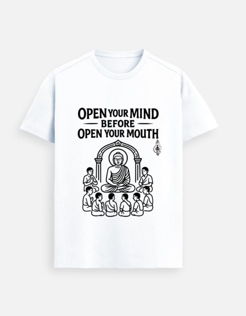 Open Your Mind Before Your Mouth – Vedawear Premium Tee