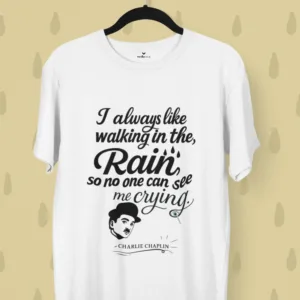 charlie chaplin walking in the rain quote premium tee vedawear W scaled