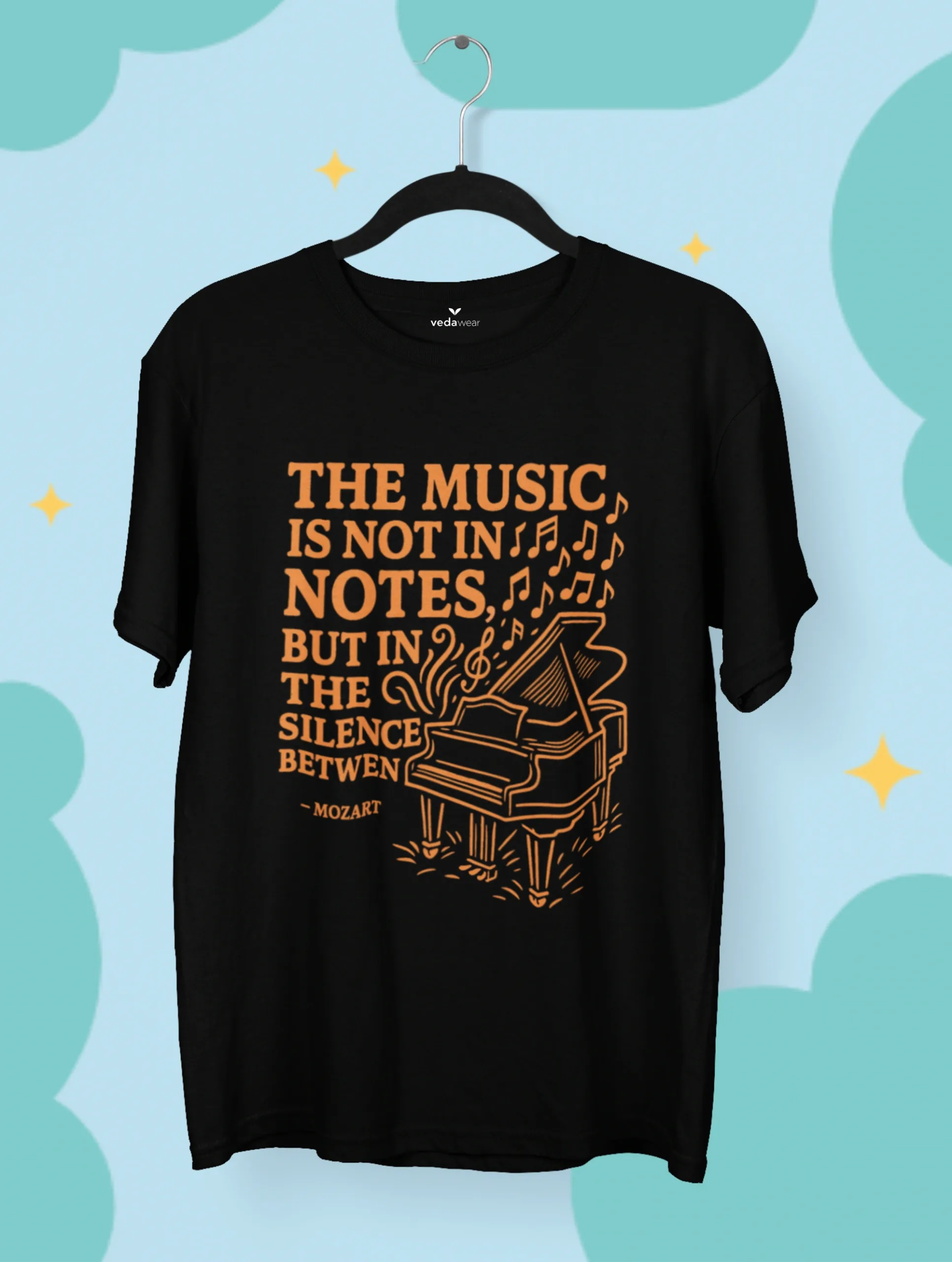 Silence Between Notes – Mozart Premium Music Tee