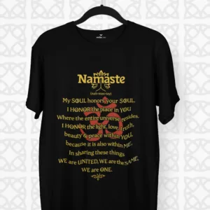 Namaste Soul Greeting – Unity Through Presence Premium Tee