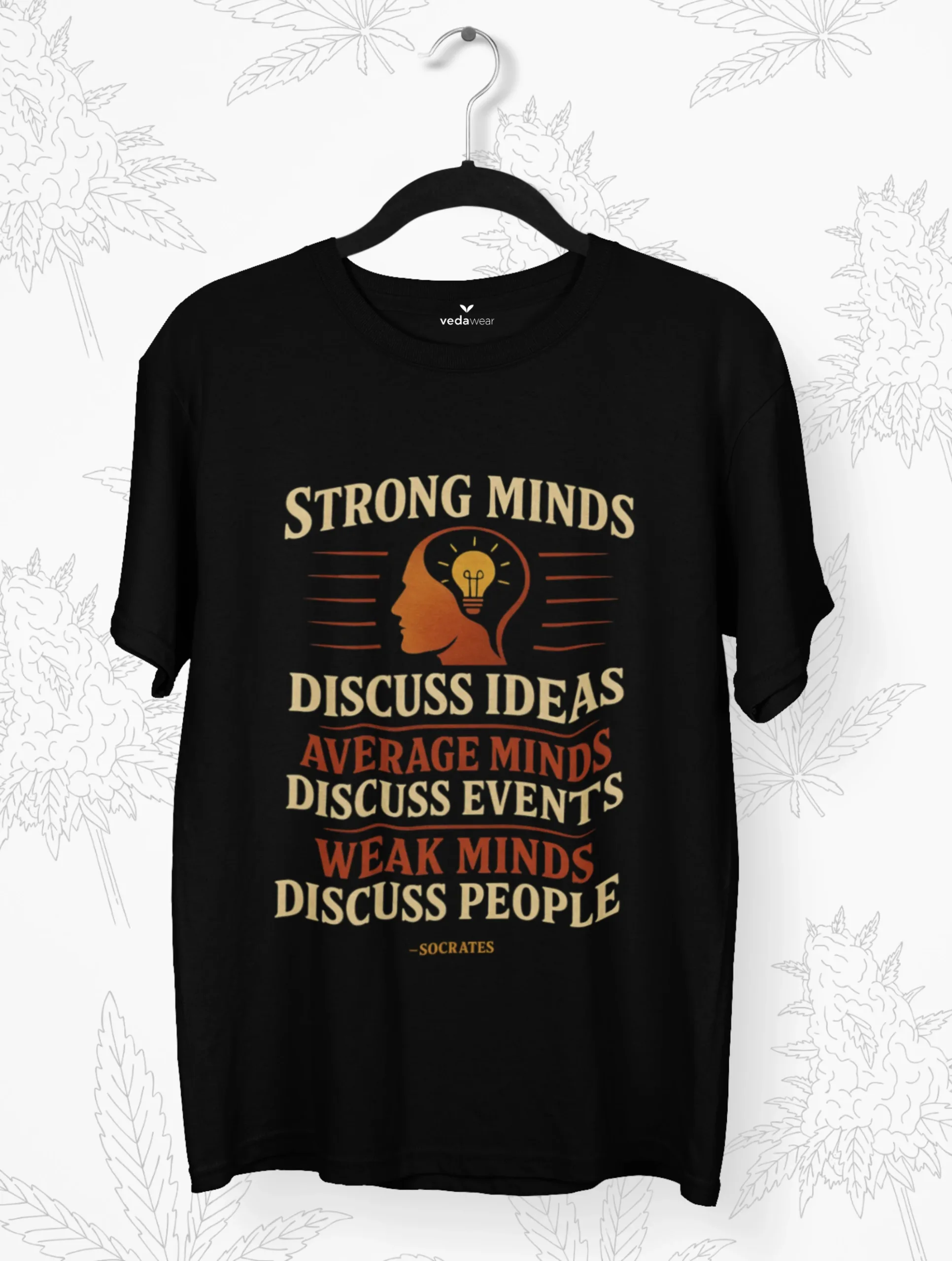 Strong Minds, Strong Ideas – Premium Socrates Quote Tee