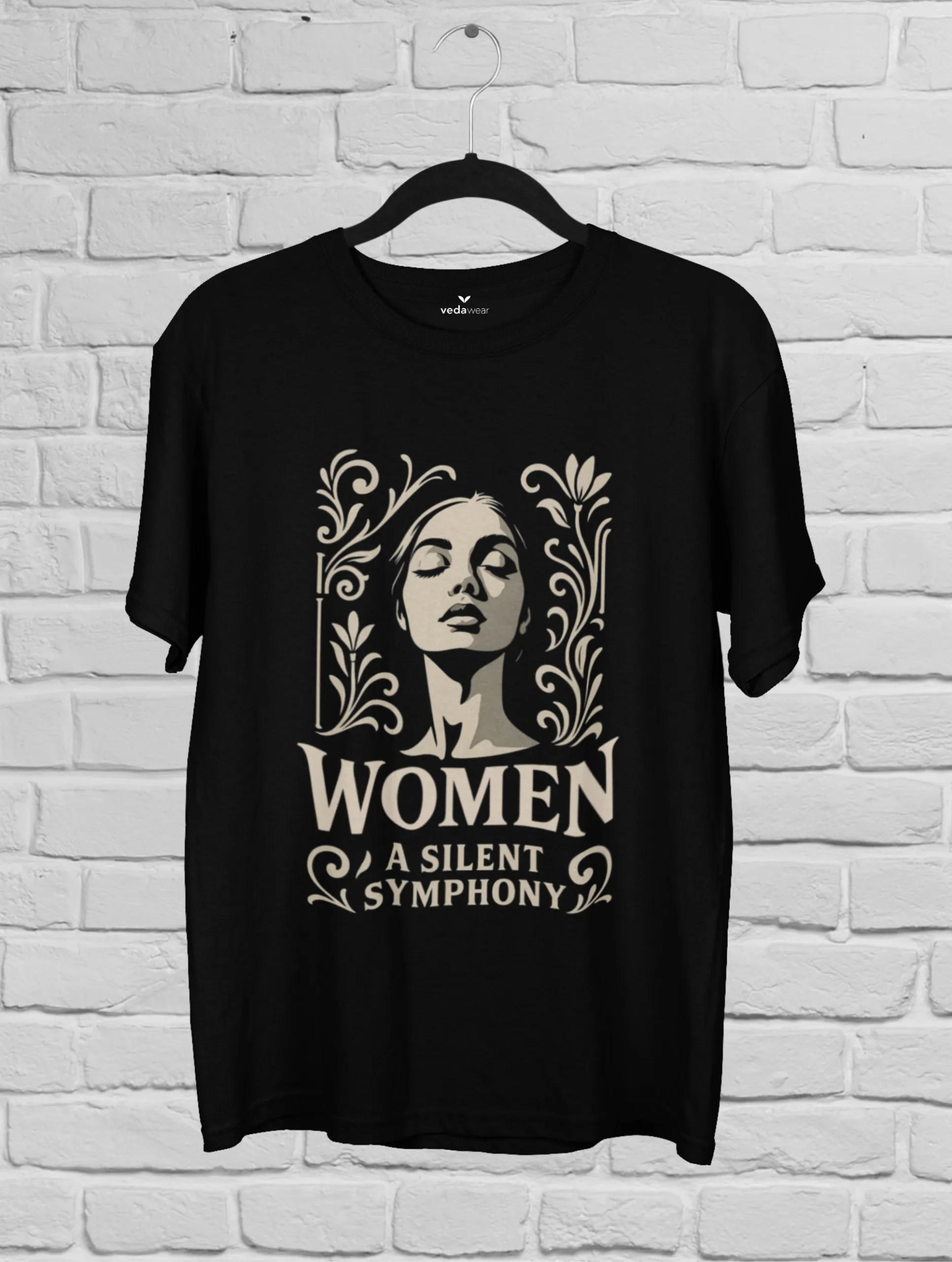Women: A Silent Symphony – Premium Supima Tee | Vedawear